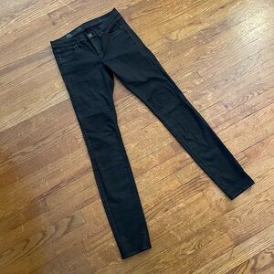 MadeWell Women’s Midrise Coated black Skinny Jeans
